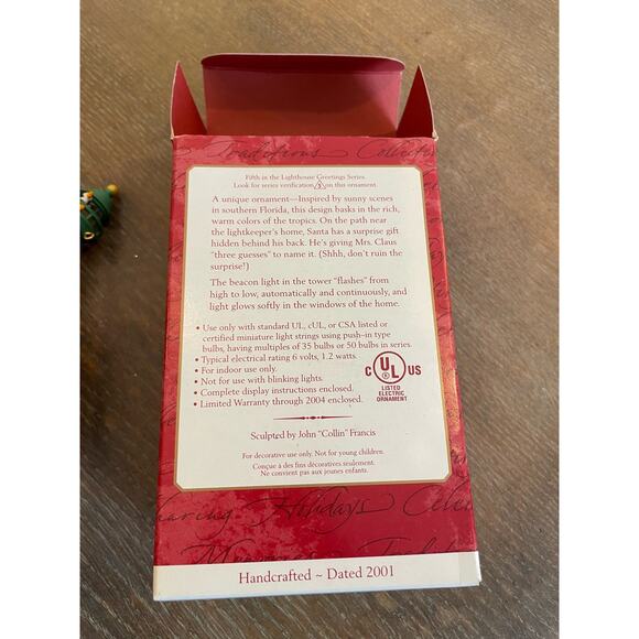 Hallmark Ornament Lighthouse Greetings Magic Collector's Series 2001 - Picture 5 of 5